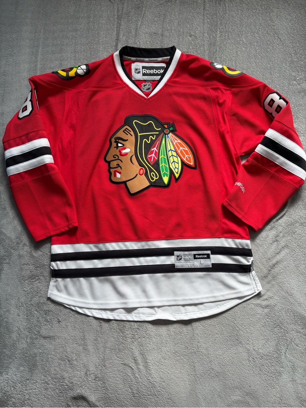 Chicago Blackhawks Patrick Kane 88 Reebok Home Jersey Size Large NHL Hockey
